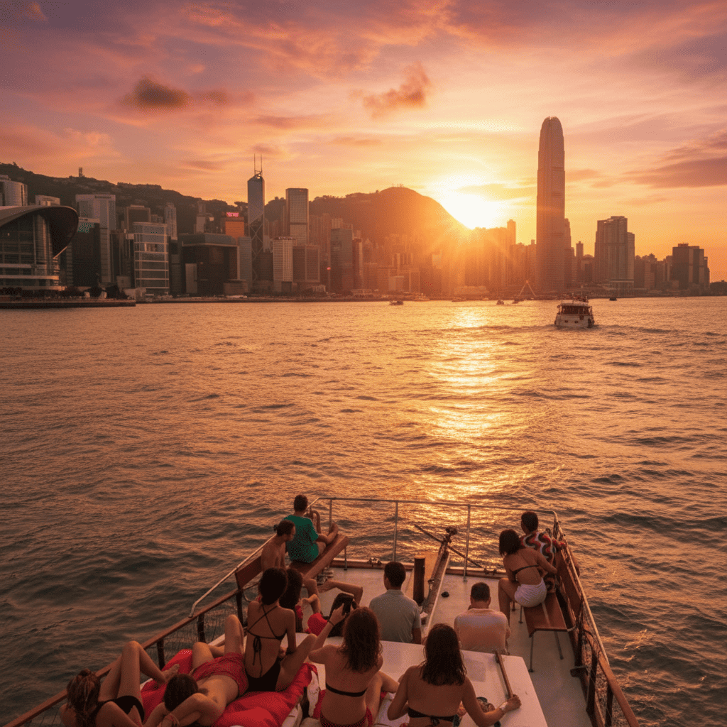 Sundowner Cruise Hong Kong Skyline